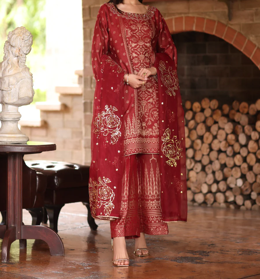 MJD-02 JACQUARD 3 PC STITCHED