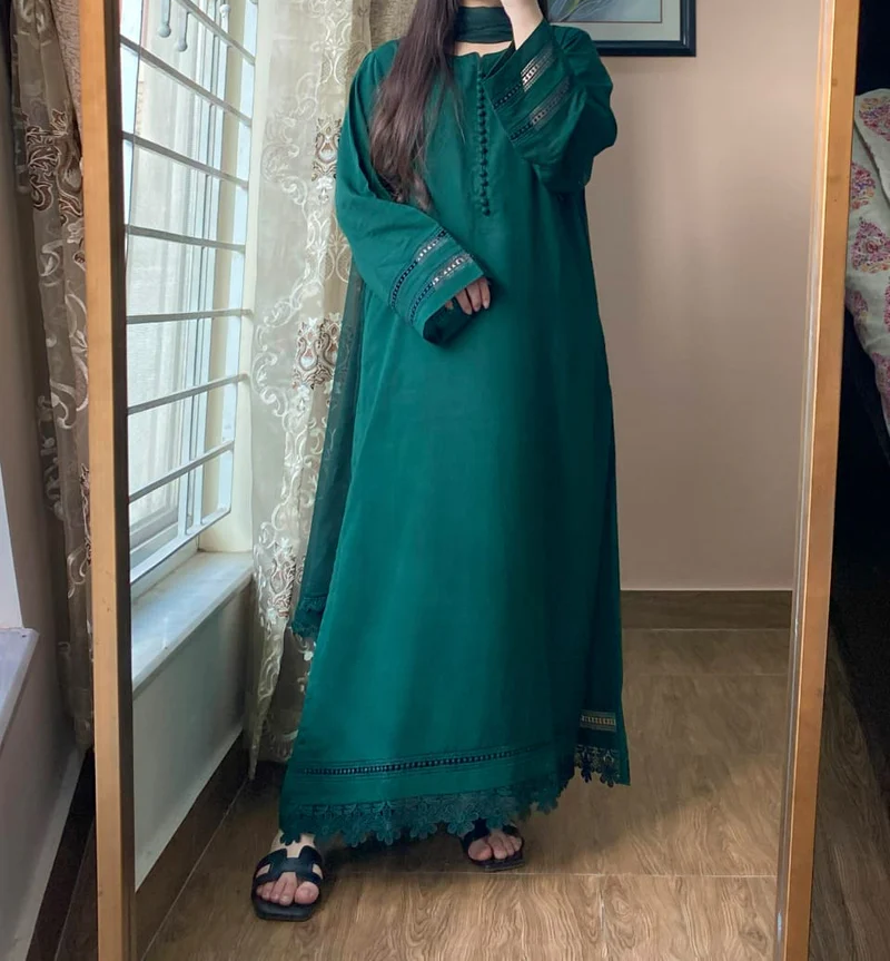 3 PIECE – Silk Karandi Dress