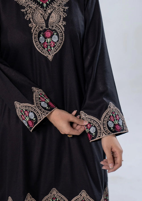 3Pc Embroidered Alpine Marina Black SAY-W26-0018