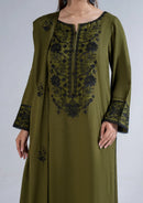 3Pc Embroidered Alpine Marina Olive Green SAY-W26-0019