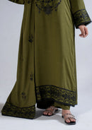3Pc Embroidered Alpine Marina Olive Green SAY-W26-0019