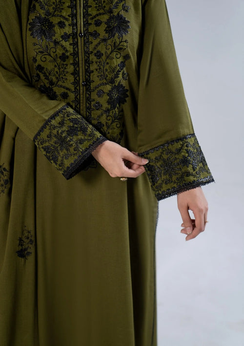 3Pc Embroidered Alpine Marina Olive Green SAY-W26-0019