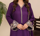 3-Piece Silk Viscose Suit with Chiffon Dupatta & Farshi Shalwar | BASANT-B25-0002
