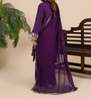 3-Piece Silk Viscose Suit with Chiffon Dupatta & Farshi Shalwar | BASANT-B25-0002