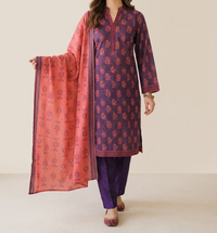 KIRAN 3pcs Stitched Printed Khaddar [D-6287]