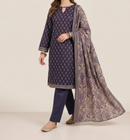 JHOOM 3pcs Stitched Printed Khaddar [D-6144]