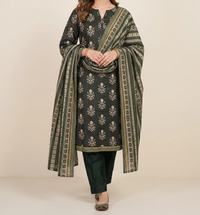 BAHAR 3pcs Stitched Printed Khaddar [D-6276]