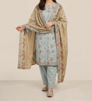 GHAZAL 3pcs Stitched Printed Khaddar [D-6143]