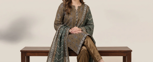 GHAZAL 3pcs Stitched Printed Khaddar [D-6267]