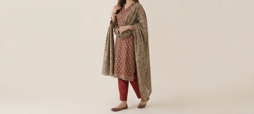 KIRAN 3pcs Stitched Printed Khaddar [D-6148]