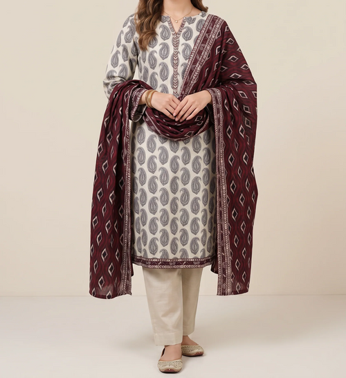 KIRAN 3pcs Stitched Printed Khaddar [D-6288]