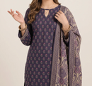 JHOOM 3pcs Stitched Printed Khaddar [D-6144]