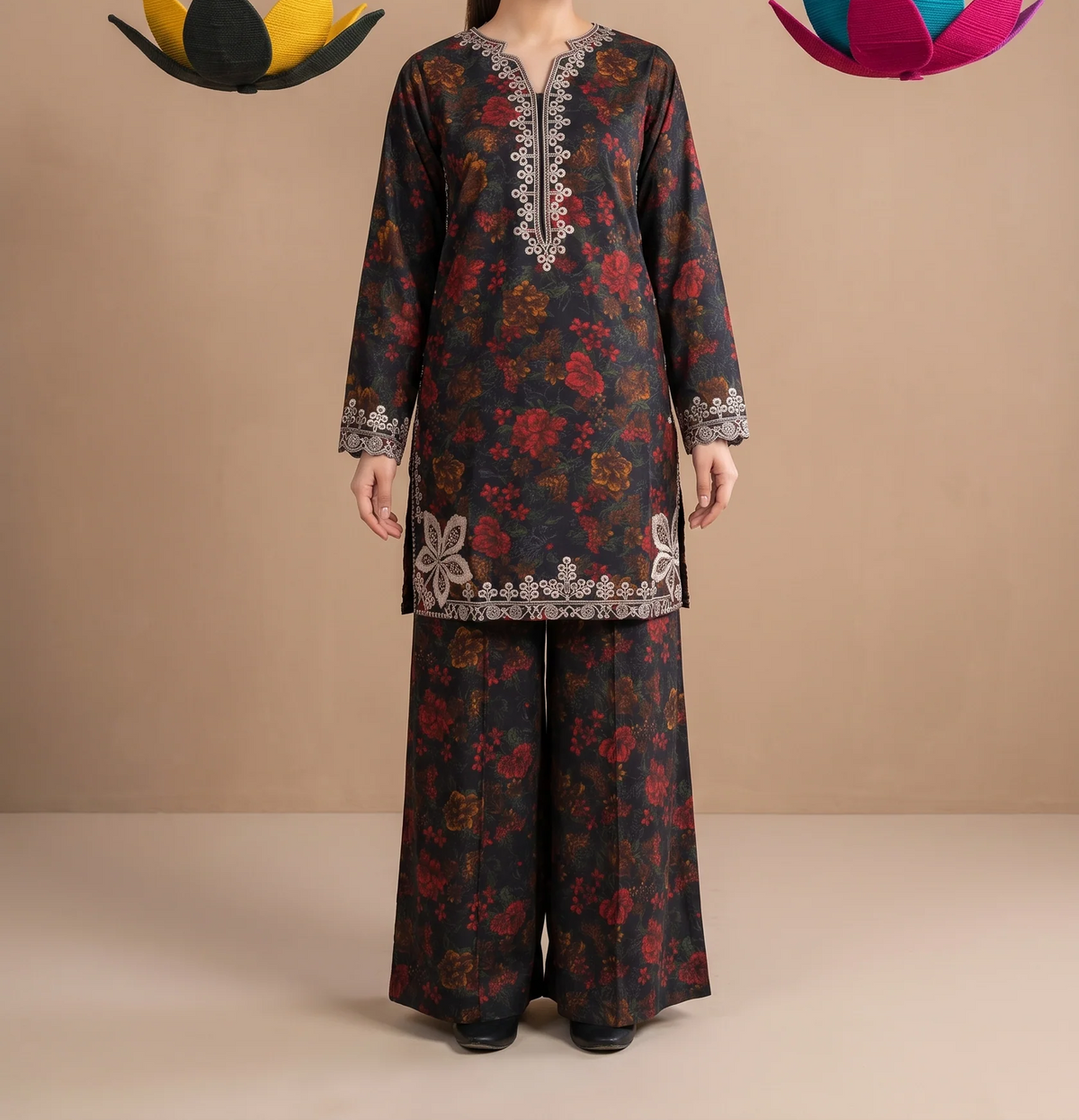 ASHA 2pcs Stitched Emb Staple [D-6231]