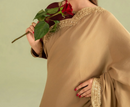 3Pc Georgette Saree Gold | LUXE-L25-0008