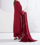 3Pc Tilla Embroidered Alpine Marina Maroon SAY-W26-0004