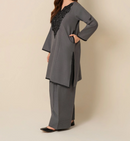 2pc Embroidered Khaddar with Farshi Shalwar Grey AML-W25-0021