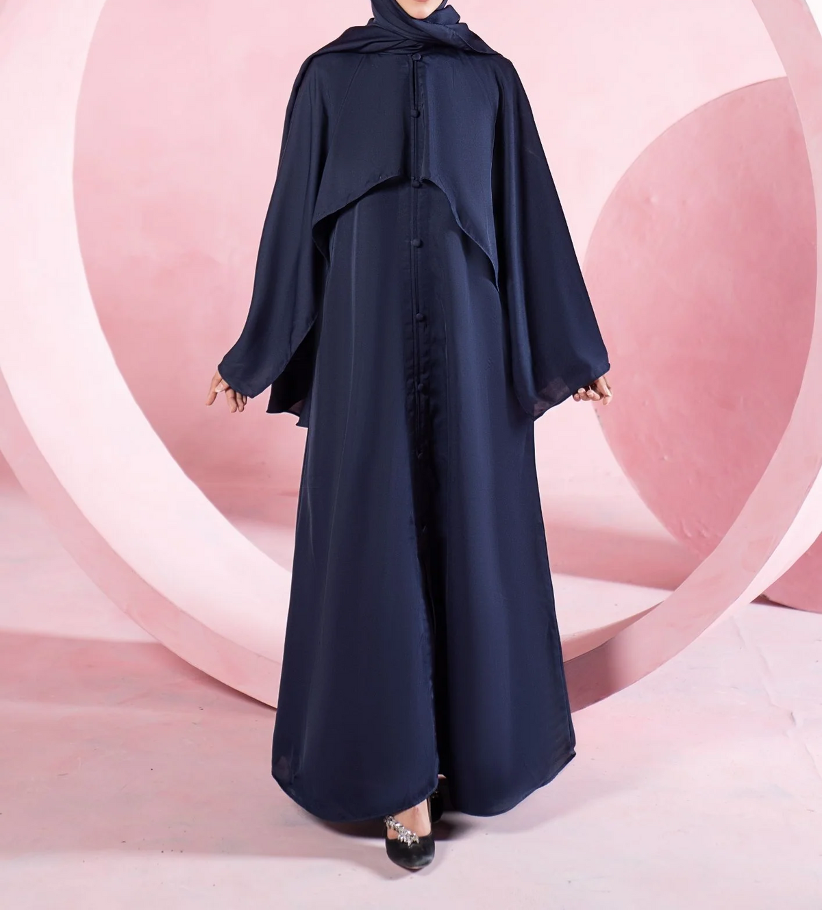 Midnight Cape Abaya ABL-A26-0005