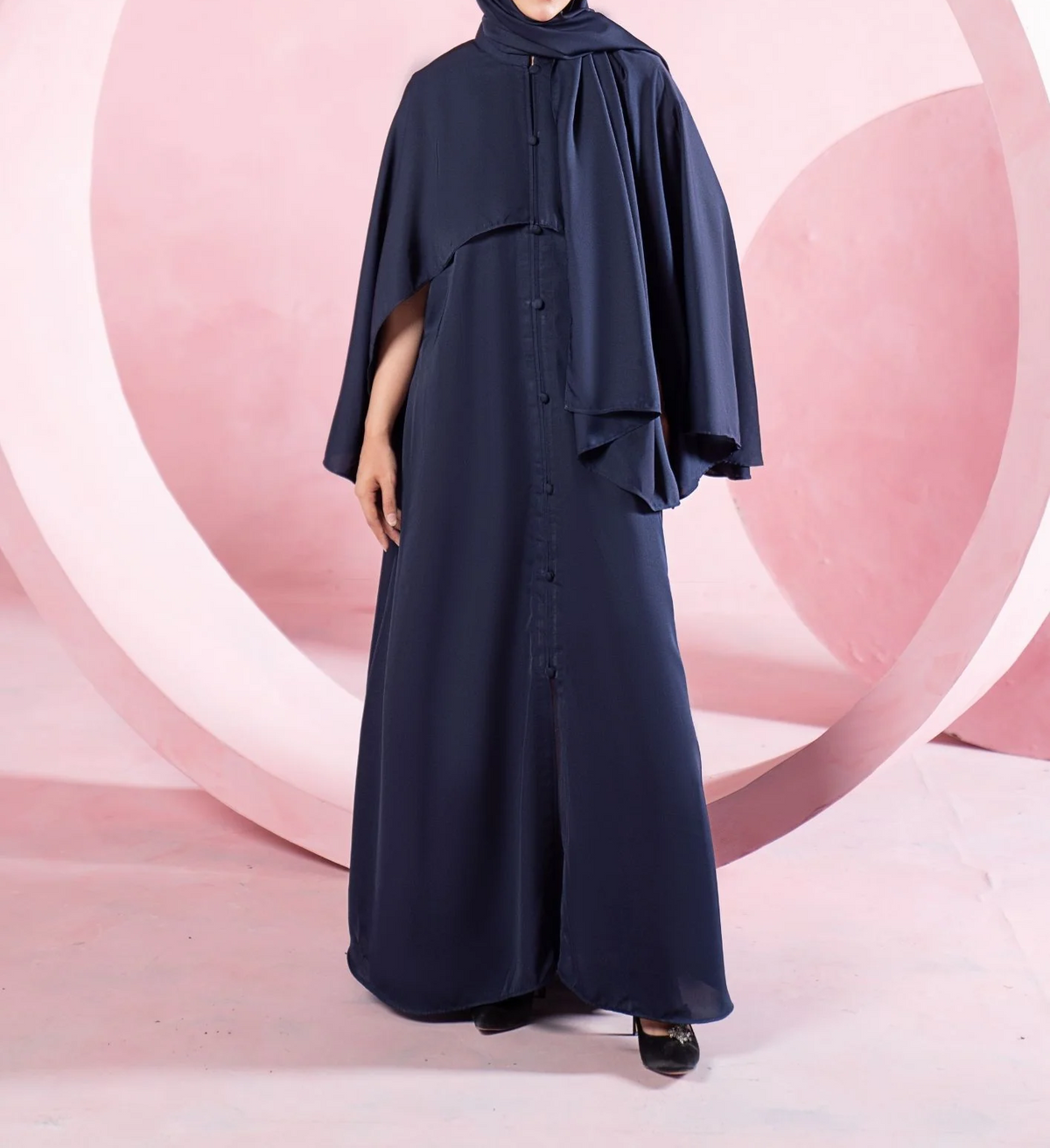 Midnight Cape Abaya ABL-A26-0005