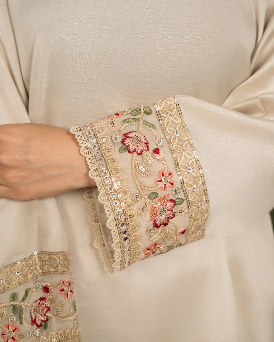 3Pc Embroidered Raw Silk FATAH-F25-0022