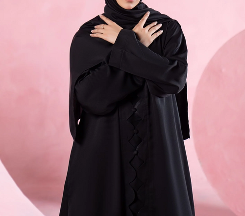 Noir Cascade Abaya ABL-A26-0006