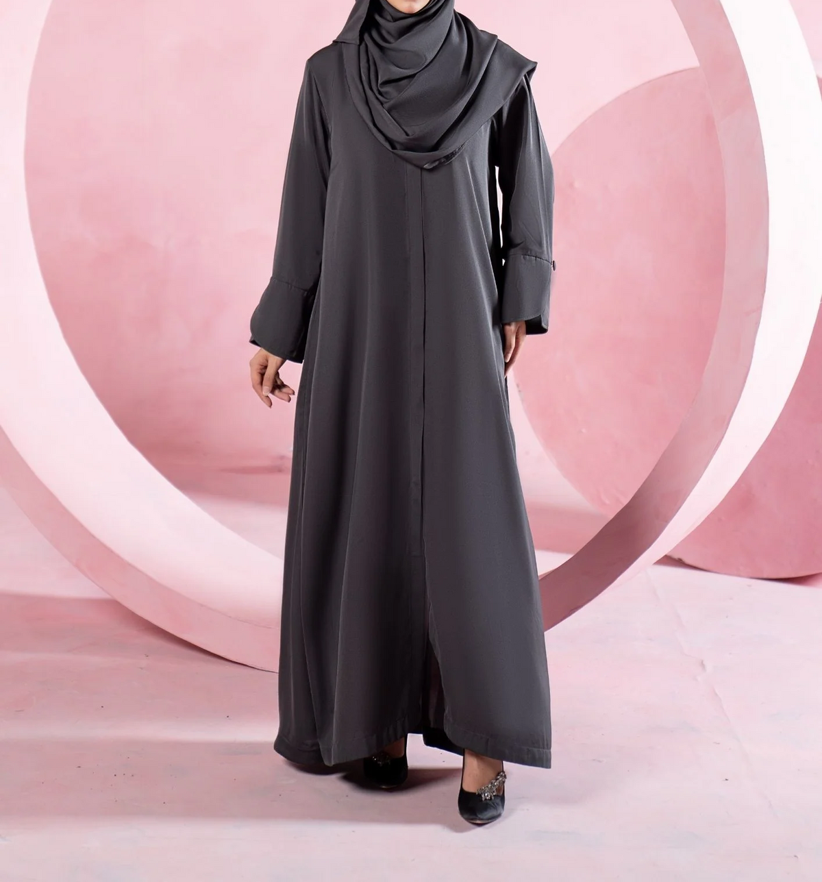 Charcoal Classic Abaya ABL-A26-0007