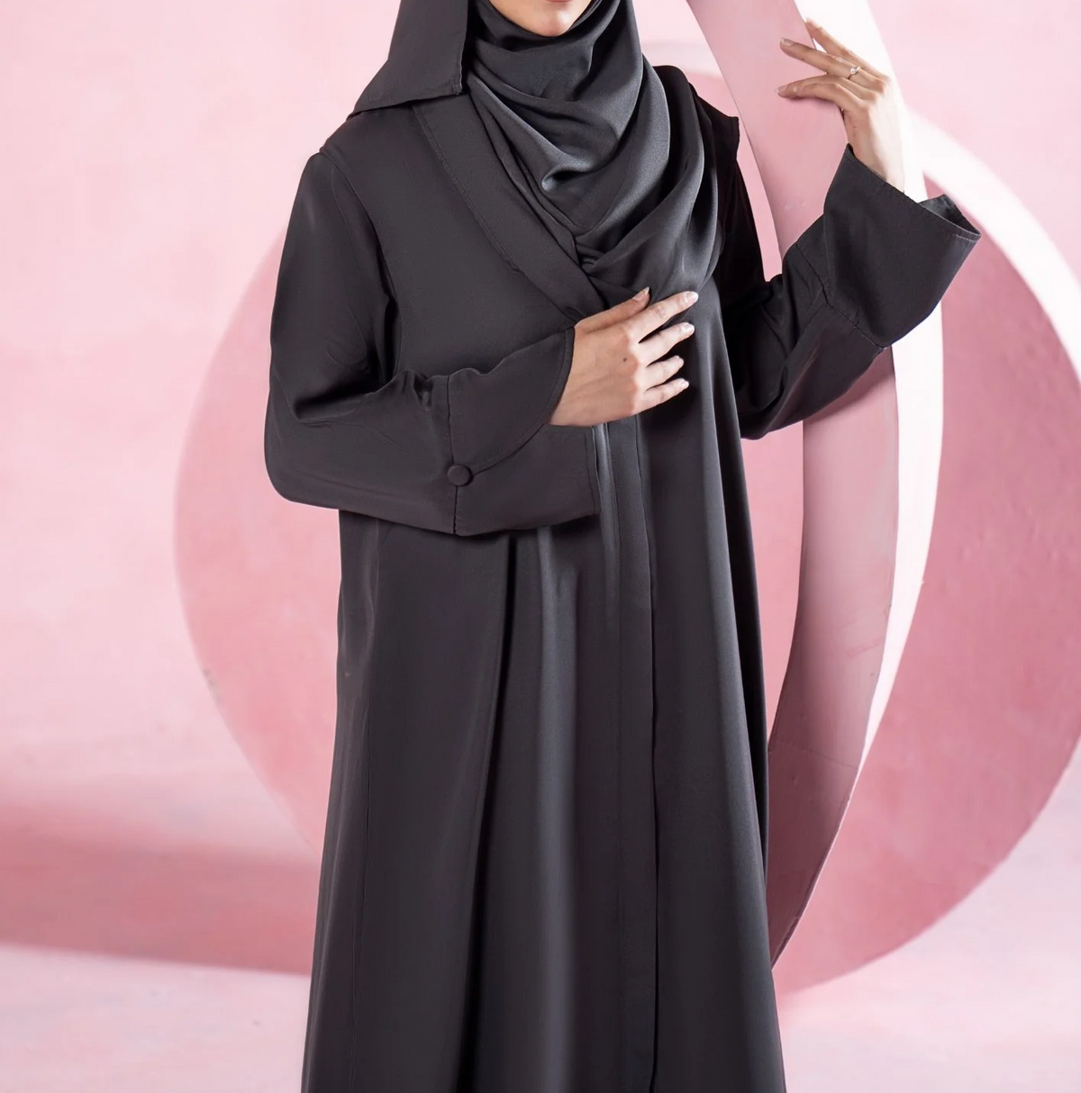 Charcoal Classic Abaya ABL-A26-0007