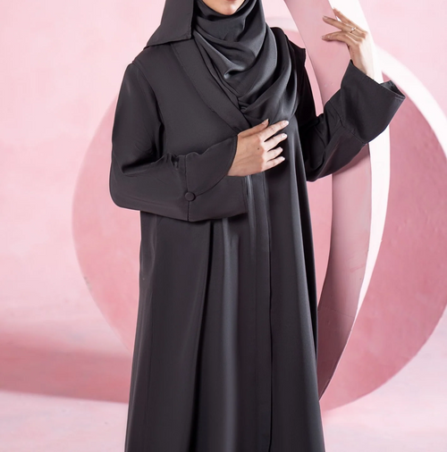 Charcoal Classic Abaya ABL-A26-0007