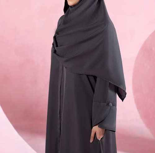 Charcoal Classic Abaya ABL-A26-0007