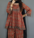 Ajrak frock