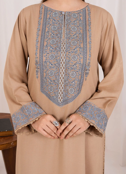 3pc Embroidered Silk Karandi with Embroidered Border Shawl Skin AML-W25-0027