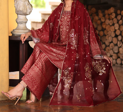 MJD-02 JACQUARD 3 PC STITCHED