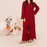 2Pc Embroidered Silk Karandi AML-W25-0055