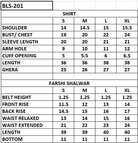 BLS-201 4PC STITCHED