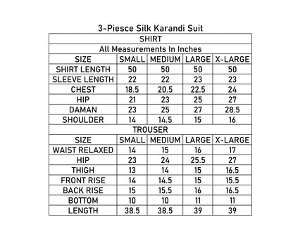 3 PIECE – Silk Karandi Dress