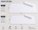 Premium Men's Ihram Set 1200g - 2 Piece White Hajj & Umrah Ihram, 105 × 210 cm