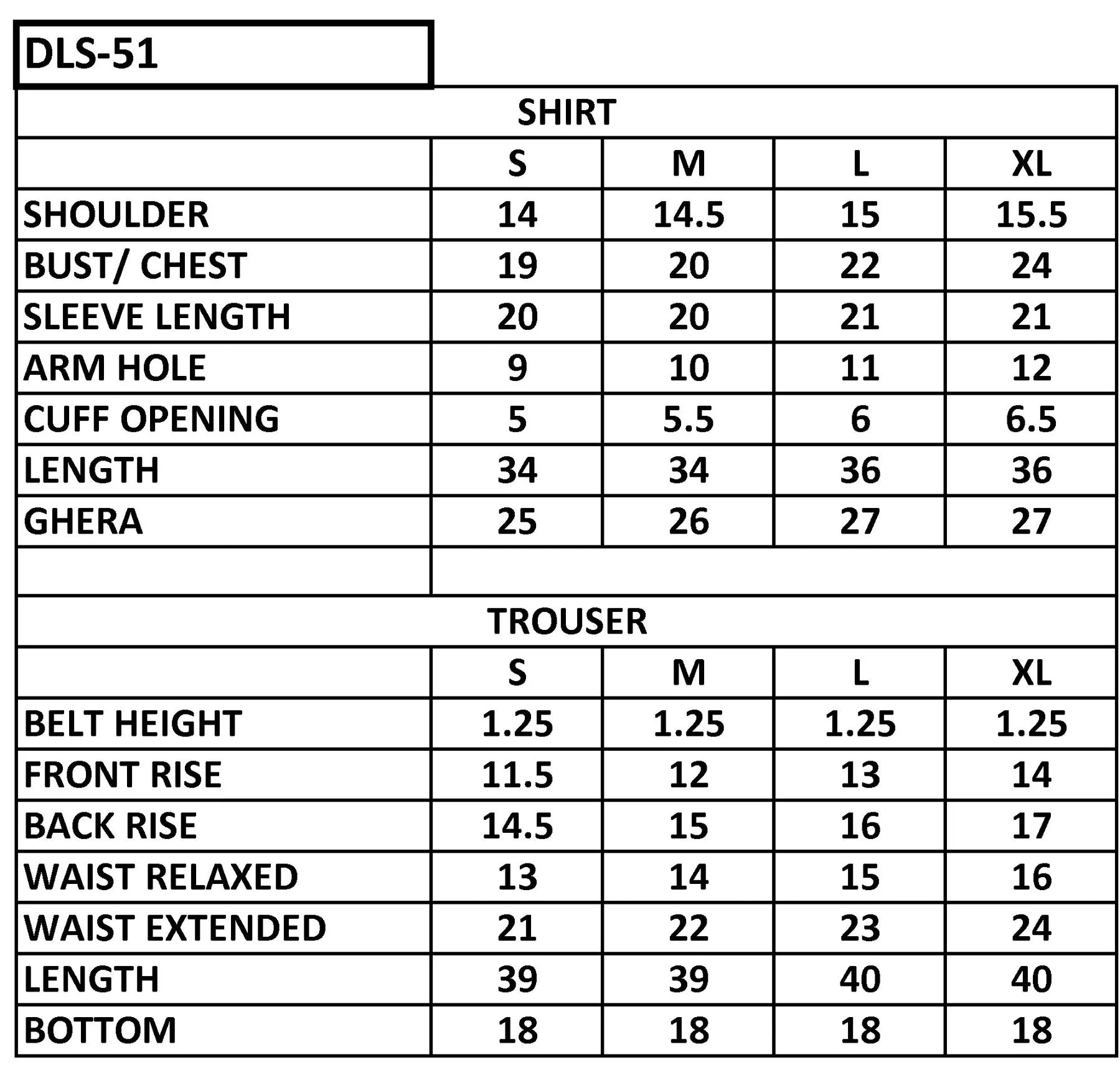 DLS-51 3PC STITCHED