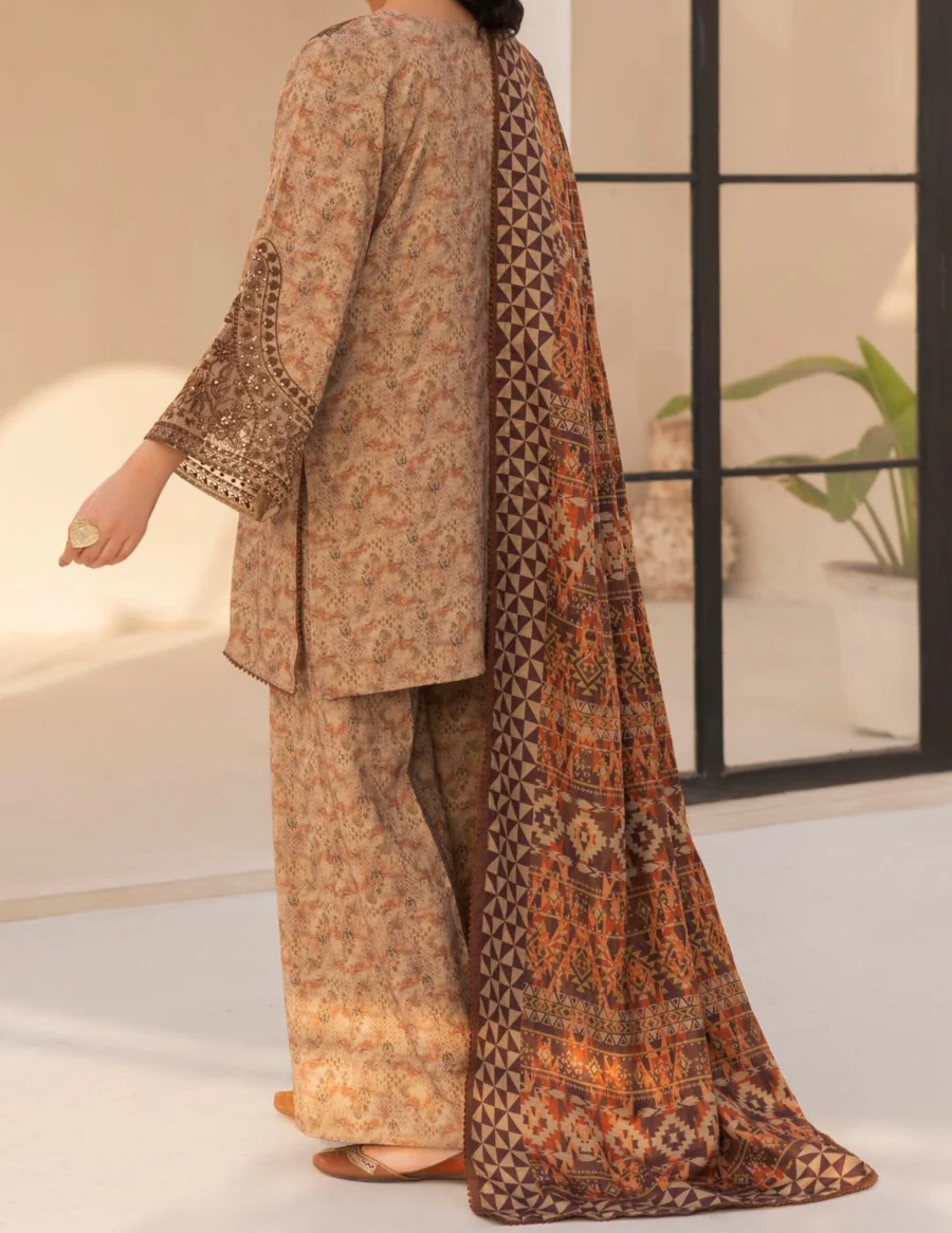 DZP-09 3PC DHANAK PRINTED