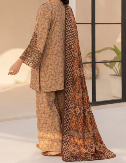 DZP-09 3PC DHANAK PRINTED