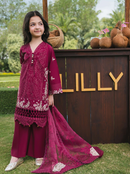 Lilly 3 piece kids suit maroon
