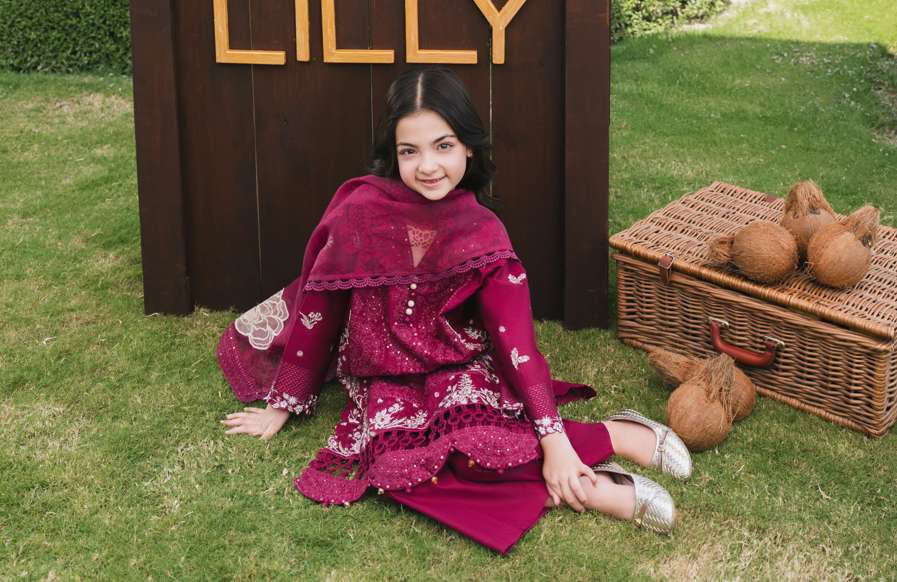 Lilly 3 piece kids suit maroon