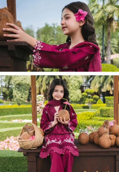 Lilly 3 piece kids suit maroon