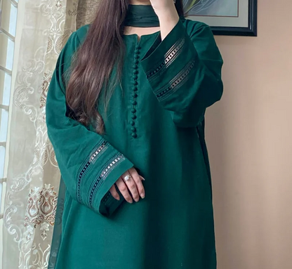 3 PIECE – Silk Karandi Dress