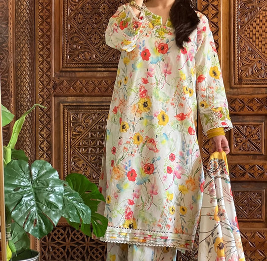 3pc Khaddar dress
