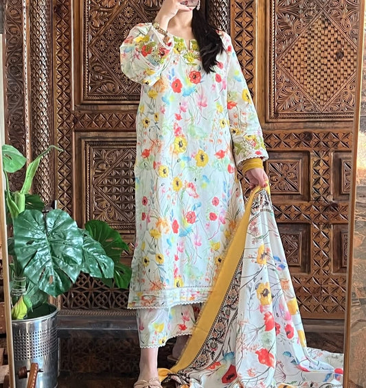 3pc Khaddar dress