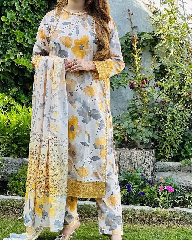 3-Pc  Lawn Dress