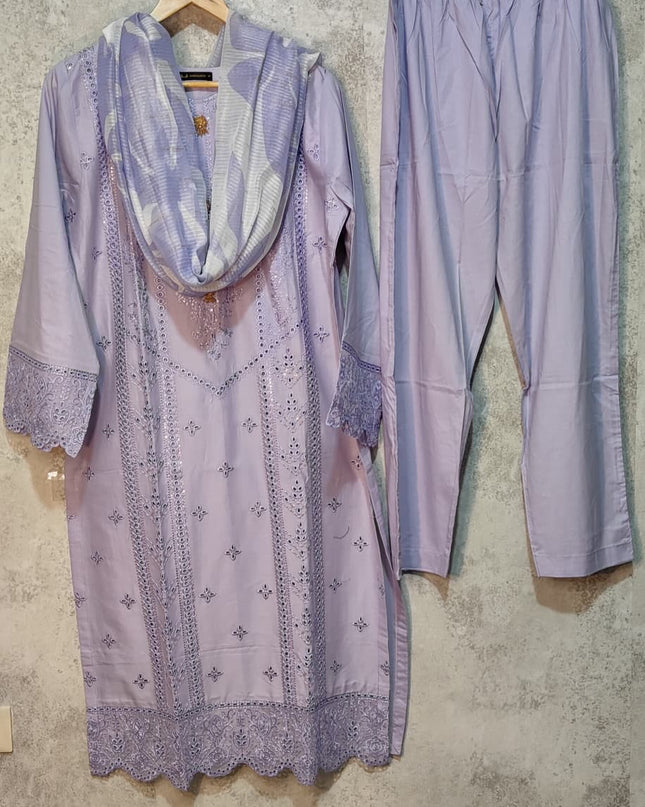3-Pc  Lawn Dress
