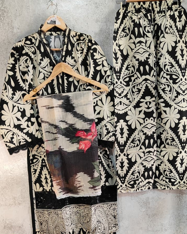 3-Pc  Lawn Dress