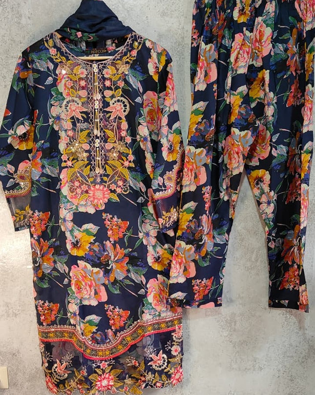 3-Pc  Lawn Dress