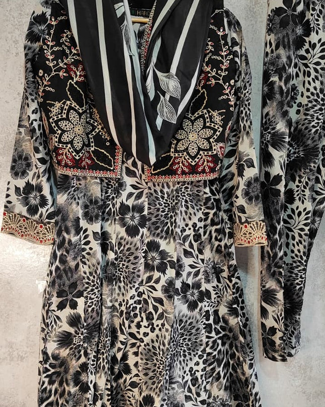 4-Pc  Lawn Frock