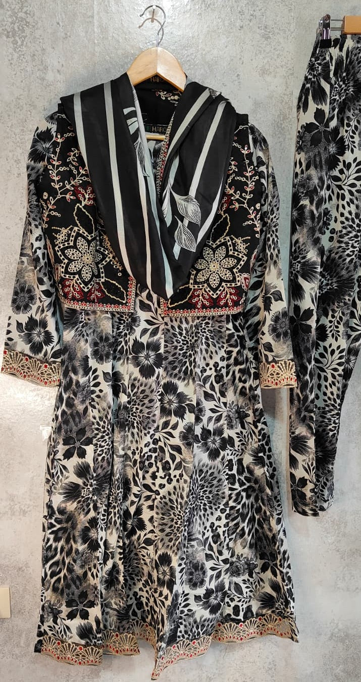 4-Pc  Lawn Frock